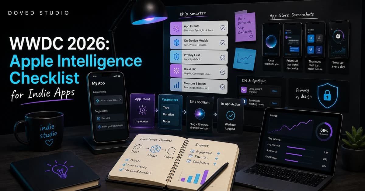 WWDC 2026 : checklist Apple Intelligence pour apps indie